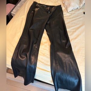 Women Black Leather Pants